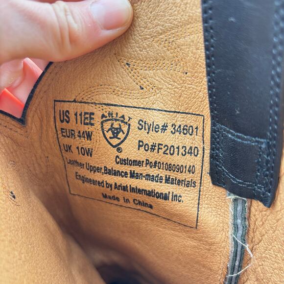 Ariat Sedona Four Stitch Leather Western Cowboy Boots Men's 11EE - Picture 8 of 14